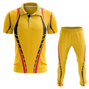 Ensemble d'uniformes de cricket personnalisés 100 % polyester de qualité supérieure, unisexe, anti-humidité, respirant, maillot et pantalon d'équipe, vente en gros OEM, coupe courte - Product Image 3