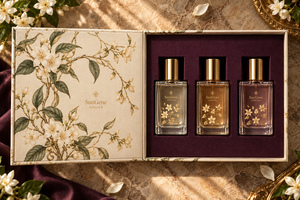 Caja de Embalaje Personalizada para Perfumes, Estilo Libro con Bisagras, Color Marfil - Product Image 2