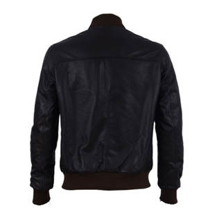 Chaqueta de Cuero Tipo Bomber Marrón para Mujer, Cuello Alto Personalizado, Puños Acanalados, Marca OEM, Prenda Exterior de Cuero Genuino a la Moda - Product Image 2