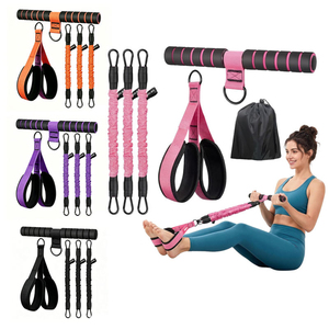 Banda de Resistencia de Doble Capa, Color Rosa, Resistencia Media, para Ejercicios de Fitness para Adultos, Diseño Duradero de Látex - Product Image 2