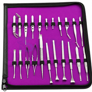 Kit d'instruments pour la chirurgie ophtalmique de la cataracte, ensemble d'outils chirurgicaux en acier avec boîte de désinfection et étui à fermeture éclair - Product Image 3