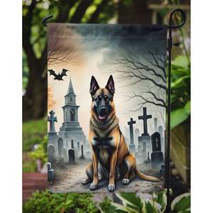 Belga Malinois Spooky Halloween Garden Flag Multicolor Buzón Decorativo Patio Banner para Patio Obra de arte para Yard Lawn Sign - Product Image 3