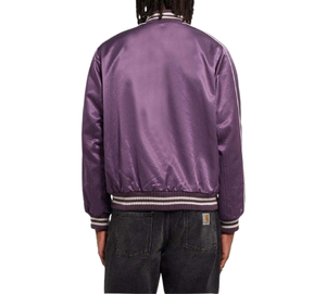High Quality Custom Logo Satin Varsity <b>Jacket</b> Casual Wear Classic Look Winter Bomber <b>Jacket</b> For <b>Men</b> - Product Image 2