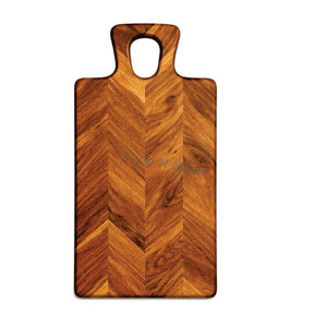 Tabla de cortar de madera de acacia con asa, rectangular, para servir carne, queso, pan, para la cocina - Product Image 1