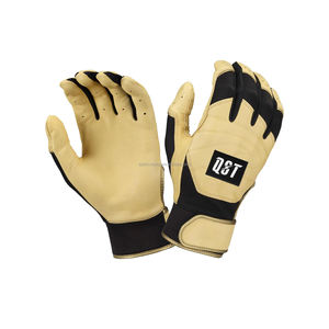Guantes de Bateo de Béisbol OEM en Oferta, Guantes de Cuero Personalizados al por Mayor, Cierre de Botón Ambidiestro, Cómodos y Antideslizantes para Adultos - Product Image 5