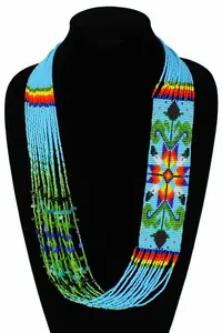 Collier tendance Ukraine, bijoux faits main, collier de perles, bijoux ukrainiens, long collier folklorique ukrainien - Product Image 2