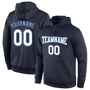 Sweat-shirt à capuche sportif personnalisé, nouveau design, bleu marine et blanc-bleu clair, vente en gros directe pour l'industrie - Product Image 1