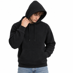 Sweat à capuche en tricot gaufré pour homme, pull personnalisé, sweat à capuche thermique, sweat-shirt décontracté à manches longues, vêtements de sport texturés, streetwear, OEM, ODEM - Product Image 5