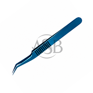 Pince à épiler de précision en acier inoxydable à angle de 45 degrés, pince à épiler pour isolation des cils, extension de cils, logo personnalisé, service OEM - Product Image 4