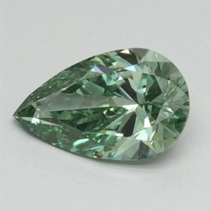 Diamante verde sintético de laboratorio con corte pera de fantasía de 1.00 CT a 5.00 CT, suelto, certificado VVS VS, para anillo de compromiso - Product Image 1