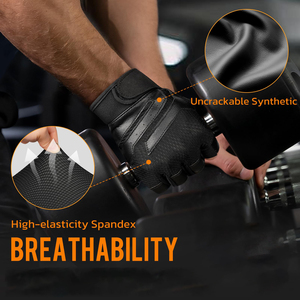 Gants de musculation respirants en microfibre avec paume rembourrée, antidérapants, pour entraînement fitness, powerlifting et musculation - Product Image 4