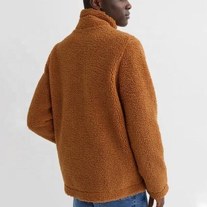 Warm <b>Fleece</b> <b>Sherpa</b> Jackets Faux Shearling Coats Oversized Winter Teddy Coat Zipper Outwear Men's Jacket - Product Image 4
