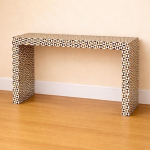 Table console de luxe au design moderne, en nacre, faite à la main, écologique, pour la décoration de salon. - Product Image 1