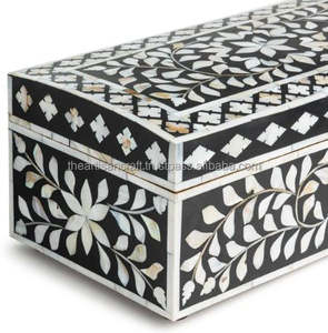 Boîte de rangement pour bijoux élégante en nacre véritable, parfaite pour organiser des bagues, colliers, design Artisan Craft - Product Image 6