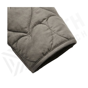 Hooded Quilted Waterproof <b>Bubble</b> Jacket Black Full Sleeve Winter Windproof Cotton Shell Knitted Fabric Polyester Filling Stand - Product Image 6