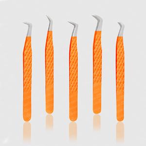 Pinzas de pestañas de agarre de diamante con logotipo personalizado Punta de fibra popular Pinzas de extensión de pestañas de acero inoxidable más populares Privadas - Product Image 4