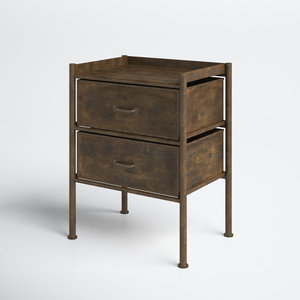 Sinan Joss & Main Industrial Chic Mesa auxiliar con almacenamiento para muebles de sala de estar - Product Image 4