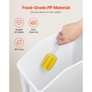 Grand distributeur de nourriture pour chien de 3,5 gallons/15 L x 2 + 4,5 gallons/20 L x 2, conteneur de stockage de riz pour la cuisine, pour le stockage de nourriture pour animaux, de céréales et de grains - Product Image 4