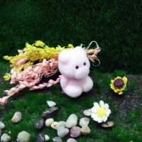 Miniature Cochon Rose Floqué Mignon, Pièce de Mobilier de Décoration pour Maison de Poupées, Matériau PS, Montage Facile, Cadeau DIY pour Adolescents et Adultes