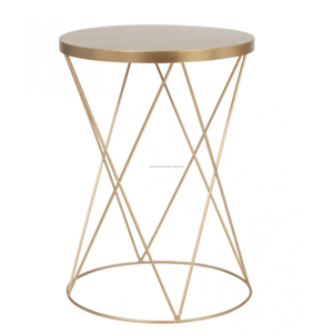 Mesa de centro dorada clásica, diseño inteligente con brillo y acabado atractivo para sala de estar y dormitorio - Product Image 6