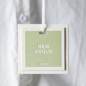 Custom-Made High-End Clothing Store <b>Tag</b> Label Thickened Rice White Card Waterproof Design for Elegant Elevator Hanging <b>Clothes</b> - Product Image 5