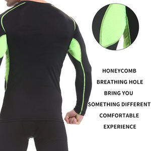 Camiseta de Compresión para Hombre, Protección UV UPF50+, Secado Rápido, Manga Larga, Spandex/Poliéster, Ropa Deportiva para Entrenamiento - Product Image 4