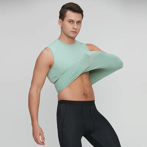 High Quality Summer Custom Oem Blank Training Fitness Gym Wear <b>Men</b> <b>Compression</b> Shirt Sleeveless T-Shirts <b>Men's</b> Tank Tops - Product Image 6