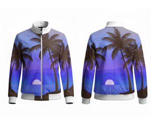 Veste à fermeture éclair intégrale avec sublimation et design personnalisé, vêtements de course et de fitness, chaude, respirante, séchage rapide |   Tailles Hommes Femmes Jeunes - Product Image 5