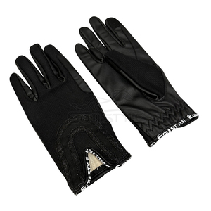 Guantes de equitación negros con brillo, guantes ecuestres con agarre completo para los dedos, guantes de equitación de moda y rendimiento. - Product Image 4
