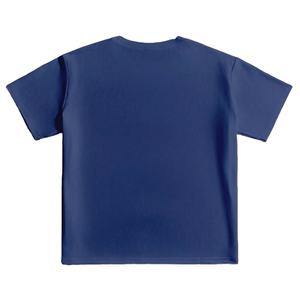 T-shirt à manches courtes pour homme, motif géométrique bleu classique, impression numérique, coupe classique, col rond, tissu jersey décontracté - Product Image 3