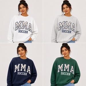 เสื้อสเวตเชิ้ตคอกลมโอเวอร์ไซส์ MMA Soccer สำหรับผู้หญิง เสื้อพูลโอเวอร์คอเต่าพิมพ์ลายกราฟิก เสื้อสเวตเชิ้ตโอเวอร์ไซส์ทรงหลวม คอสูง แขนยาว - Product Image 5