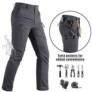 Pantalones de senderismo para hombre, ligeros, impermeables, pantalones de pesca, pantalones de senderismo informales de cintura media, pantalones de senderismo de secado rápido para hombre - Product Image 1