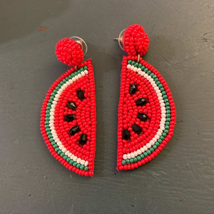 Pendientes de flores con cuentas hechos a mano, joyería bordada colorida para mujeres y niñas, estilo bohemio, artesanía múltiple - Product Image 2