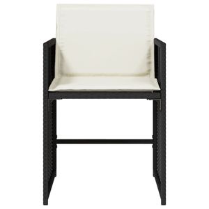 Silla de Patio Negra y Crema para Uso en Jardín - Product Image 5