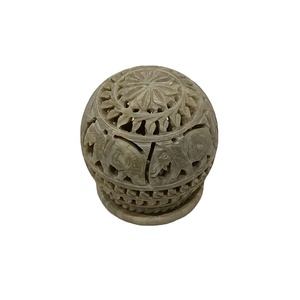 Handmade Marble Filigree <b>Candle</b> Stand with Feng Shui Cross Animal Angel Religious Love Designs - Product Image 5