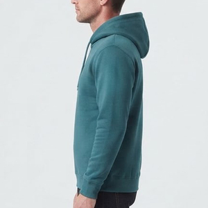 เสื้อฮู้ดผู้ชายสีพื้นแบบสวมใส่สบาย ทรงปกติ ผ้าฝ้ายฟลีซ ใส่ได้ทุกวันในฤดูใบไม้ร่วง มีกระเป๋าหน้า ดีไซน์ทันสมัย ขายดีที่สุด - Product Image 4