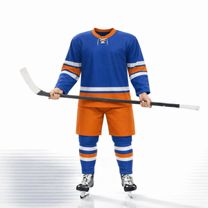 Maillot de hockey sur glace personnalisé en polyester respirant, sublimé, grandes tailles, tenue d'équipe - Product Image 5