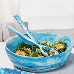 Premium Polished Resin Dinner Bowl Pink Classic Design Lightweight Serving Bowl at Best Prices - Product Image 5