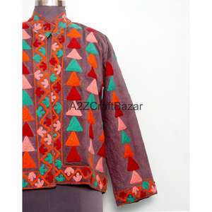 Chaqueta Cotrise Bordada, Diseño Vintage, Ecológica, Transpirable, de Secado Rápido, Forrada de Algodón, Cuello Mao, Ropa de Abrigo para Invierno - Product Image 2