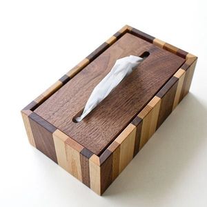 Boîte à mouchoirs en bois naturel écologique pour accessoires de maison et de bureau durables - Product Image 6