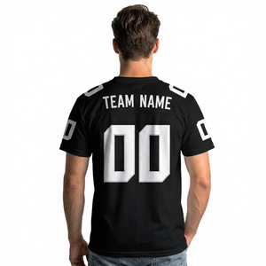 เสื้อเจอร์ซีย์อเมริกันฟุตบอลคอวีสำหรับผู้ชาย พิมพ์ชื่อทีมและหมายเลข ระบายเหงื่อได้ดี แขนสั้น ทรงปกติ สำหรับผู้ใหญ่ - Product Image 4