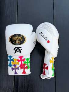 Gants de boxe No Boxing No Life, nouveau design, type à lacets, pour entraînement et sparring, toutes tailles - Product Image 2