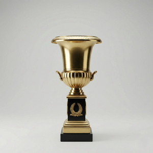 Premium Gold Metal <b>Trophy</b> <b>Cup</b> Classic Award <b>Cup</b> Elegant Design Event Prize Flower Vase Corporate Gift Home Office Decor Vase - Product Image 2