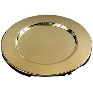 Assiette de service en métal rond, table à manger, chargeur décoratif plat de service moderne, grand plateau métallique vente en gros - Product Image 1