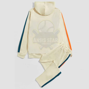 Premium Best Quality Printed Streetwear Solid Men Heavyweight Pullover Hooded Track Suit 100% Cotton Fleece <b>Sweatshirt</b> Top - Product Image 2