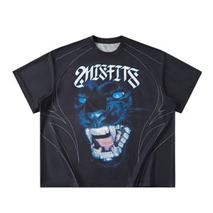 เสื้อยืดโอเวอร์ไซส์ผู้ชาย ผ้าฝ้าย ทรงหลวม ไหล่ตก แขนสั้น สไตล์สตรีทแวร์ ใส่ได้ทุกวัน สบายๆ พิมพ์ลายกราฟิก เสื้อโอเวอร์ไซส์ทรงบ็อกซี่สำหรับผู้ชาย - Product Image 2