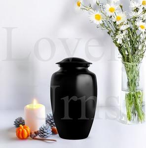 Urna personalizada negra, urnas bellamente hechas a mano para cenizas humanas, recuerdo conmemorativo de cremación, tributo decorativo - Product Image 2