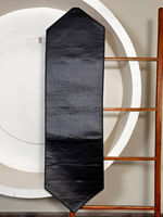 Nouveau Chemin de Table Élégant en Cuir de Vachette Véritable Fait Main 2026, Motif Patchwork à Carreaux, Décoration de Maison, Table à Manger