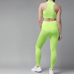 Conjunto de Yoga para Mujer, Diseño Moderno, Spandex/Poliéster, Transpirable, Ecológico, 2 Piezas, Diseño Sólido, Ropa de Gimnasio - Product Image 5