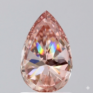 Diamant de laboratoire rose fantaisie, couleur vive, taille poire, DEF VVS, pour la fabrication de bijoux, toutes tailles personnalisables disponibles - Product Image 1